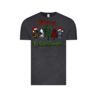 Vintage Black merry christmas trees Vintage Tee - RanaPortraitStore