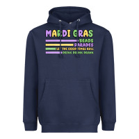 Mardi Gras Beads Heavyweight Hoodie | Teevron