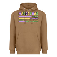 Toasted Coconut mardi gras beads Heavyweight Hoodie - MaliasSmallBusiness