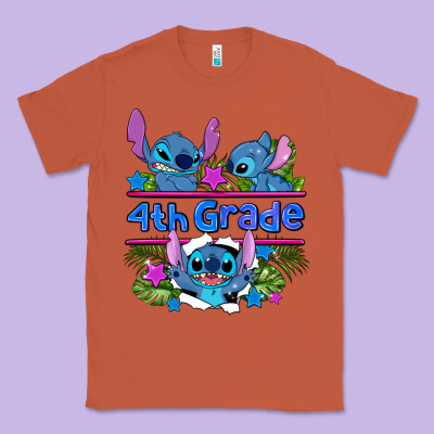 Preview Flower Stitch 4 Th Grade Classic Tee Designed By Adodesignshop