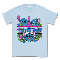 Dusty Blue preview flower stitch 4 th grade Classic Tee - AdoDesignShop