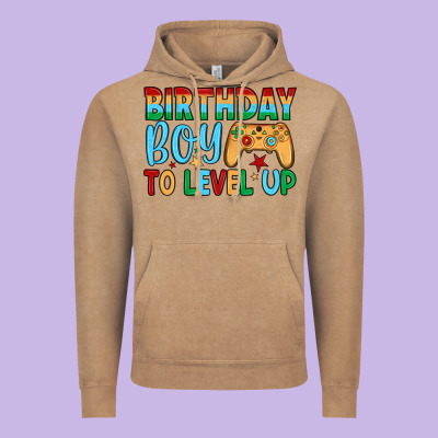 Birthday Boy To Level Up Vintage Hoodie Designed By Jahusdesignshop