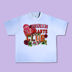 Broken Heart Club Urban Heavy Tee Designed By Fadigitalartstudio