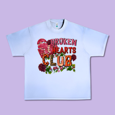 Broken Heart Club Urban Heavy Tee Designed By Fadigitalartstudio