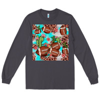 Smoke football leopard cactus seamless pattern Long Sleeve Tee - JahusDesignShop