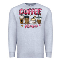 Heather Grey coffee please Premium Sweatshirt - MaliasSmallBusiness