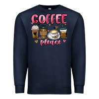 Navy coffee please Premium Sweatshirt - MaliasSmallBusiness