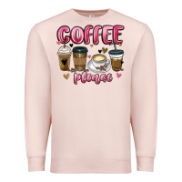 Pale Pink coffee please Premium Sweatshirt - MaliasSmallBusiness