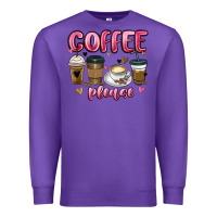 Purple coffee please Premium Sweatshirt - MaliasSmallBusiness