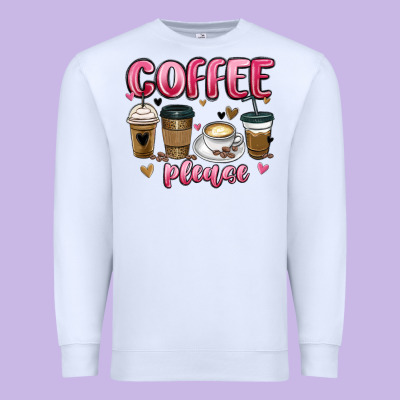 Coffee Please Premium Sweatshirt Designed By Maliassmallbusiness