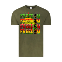 Vintage Olive Freedom 1865 Vintage Tee - Zillion Design Studio