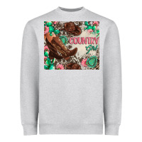 Heather Grey country girl Heavyweight Sweatshirt - Zillion Design Studio