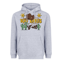 Heather Grey 100 days y'all Heavyweight Hoodie - MaliasSmallBusiness