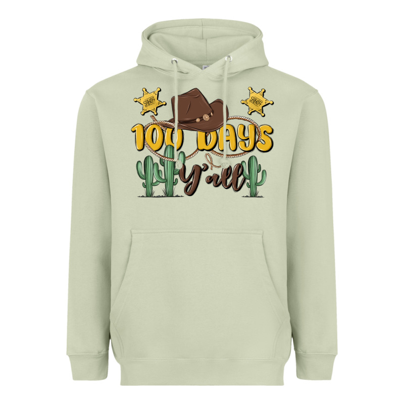 100 Days Y'all Heavyweight Hoodie by MaliasSmallBusiness | Teevron