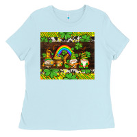 Baby Blue western st patricks gnomes Ladies Tee - AdoDesignShop