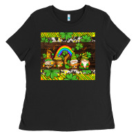 Black western st patricks gnomes Ladies Tee - AdoDesignShop