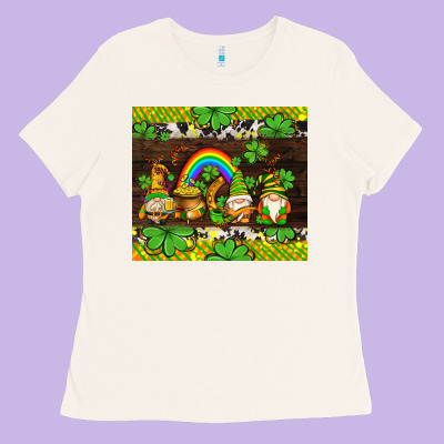 Western St Patricks Gnomes Ladies Tee Designed By Adodesignshop