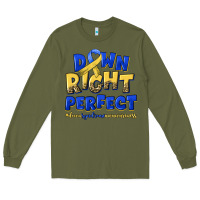 Army Green down right perfect down syndrome Long Sleeve Tee - Artiststas