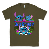 Army Green preview flower stitch 3rd grade Classic Tee - AdoDesignShop