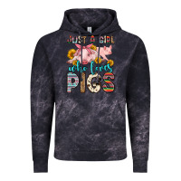 Cloud Black just a girl who loves pigs Vintage Hoodie - Zillion Design Studio
