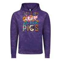 Cloud Purple just a girl who loves pigs Vintage Hoodie - Zillion Design Studio