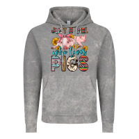 Cloud Rock just a girl who loves pigs Vintage Hoodie - Zillion Design Studio