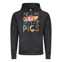 Vintage Black just a girl who loves pigs Vintage Hoodie - Zillion Design Studio
