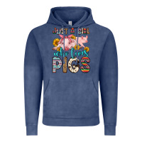 Vintage Denim just a girl who loves pigs Vintage Hoodie - Zillion Design Studio