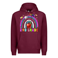 Burgundy 2 nd grade Premium Hoodie - BundleAndBundleShop