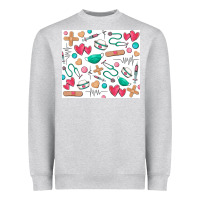 Heather Grey nurse Heavyweight Sweatshirt - Zillion Design Studio