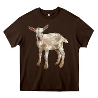 Chocolate Brown Baby Saanen Goat Heavy Core Tee - LillyAllenDesigns