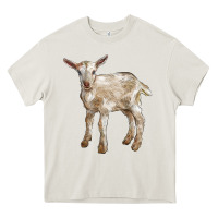 Cream Baby Saanen Goat Heavy Core Tee - LillyAllenDesigns