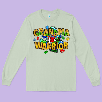 Grandma Of A Warrior Long Sleeve Tee Designed By Artiststas