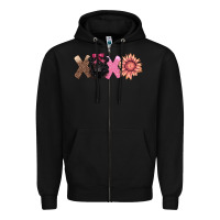 Black xoxo belted galloway Zipper Hoodie - AdoDesignShop