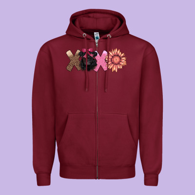Xoxo Belted Galloway Zipper Hoodie Designed By Adodesignshop