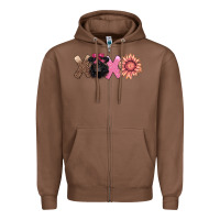 Chestnut xoxo belted galloway Zipper Hoodie - AdoDesignShop