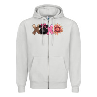 Dove Grey xoxo belted galloway Zipper Hoodie - AdoDesignShop