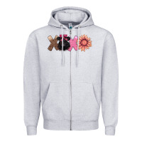 Heather Grey xoxo belted galloway Zipper Hoodie - AdoDesignShop