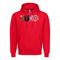 Red xoxo belted galloway Zipper Hoodie - AdoDesignShop