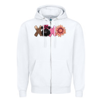 White xoxo belted galloway Zipper Hoodie - AdoDesignShop
