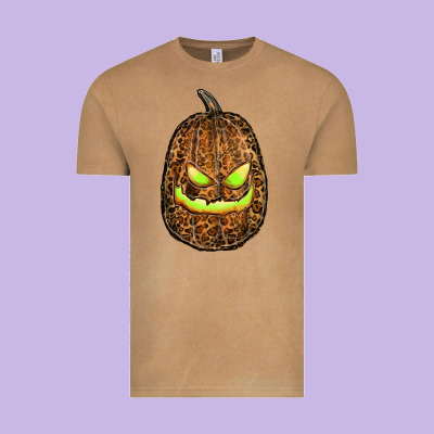 Watercolor Leopard Pumpkin Vintage Tee Designed By Ranaportraitstore