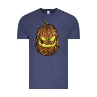 Vintage Denim watercolor leopard pumpkin Vintage Tee - RanaPortraitStore