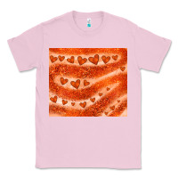 Bubblegum Pink orange glitter heart Classic Tee - JahusDesignShop