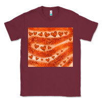 Burgundy orange glitter heart Classic Tee - JahusDesignShop