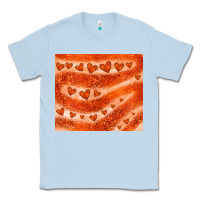 Dusty Blue orange glitter heart Classic Tee - JahusDesignShop