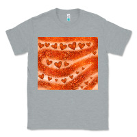 Heather Grey orange glitter heart Classic Tee - JahusDesignShop