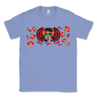 Colony Blue sugar skull rose libbey glass Classic Tee - BundleAndBundleShop