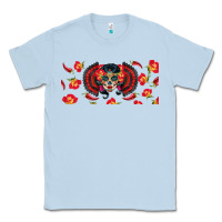 Dusty Blue sugar skull rose libbey glass Classic Tee - BundleAndBundleShop