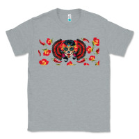Heather Grey sugar skull rose libbey glass Classic Tee - BundleAndBundleShop