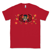 Red sugar skull rose libbey glass Classic Tee - BundleAndBundleShop